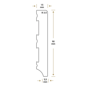 WPC Hoogplint Wit 9 cm