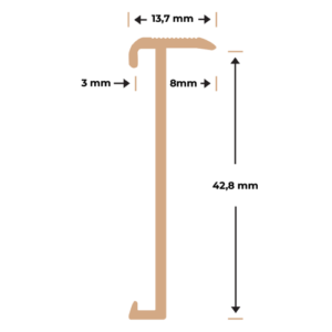 Trapneusprofiel PVC – Zilver