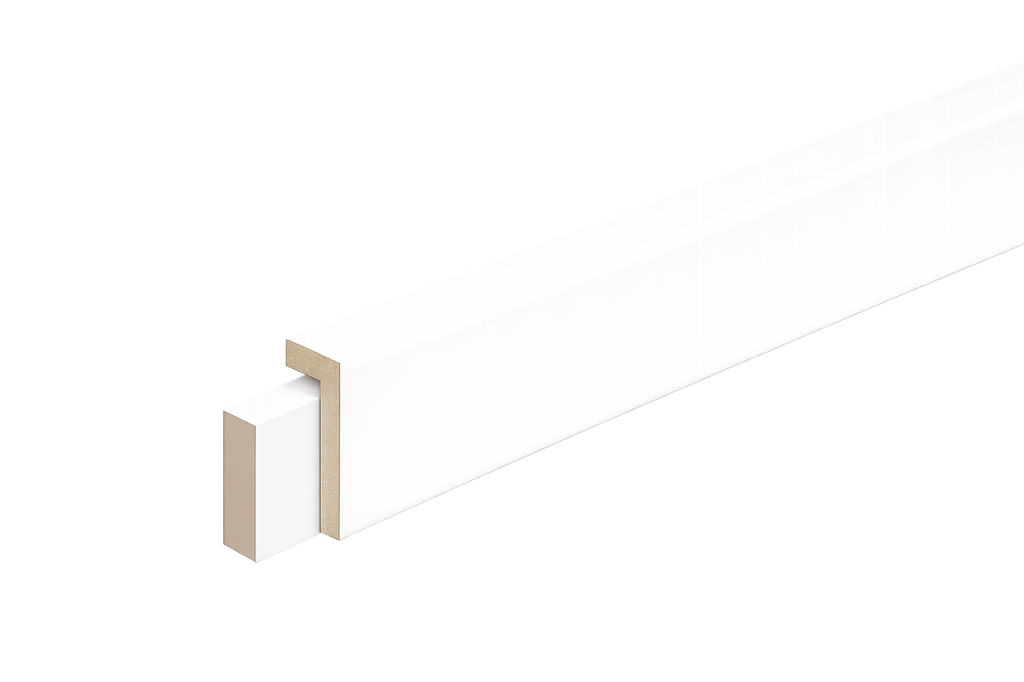 MDF Overzetplint Wit 8 cm - 2780mm