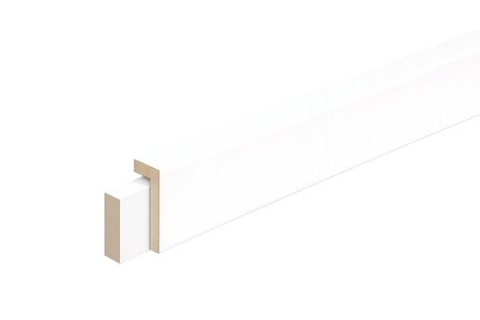 MDF Overzetplint Wit 8 cm - 2780mm