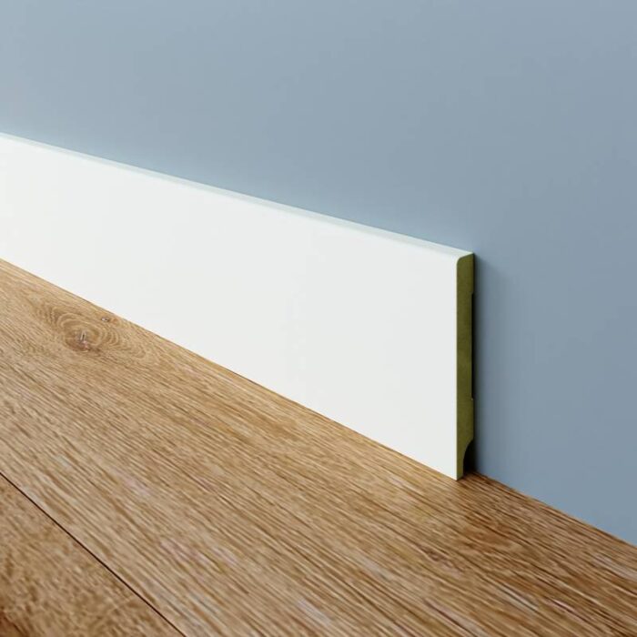 MDF Hoogplint Wit – 10 cm