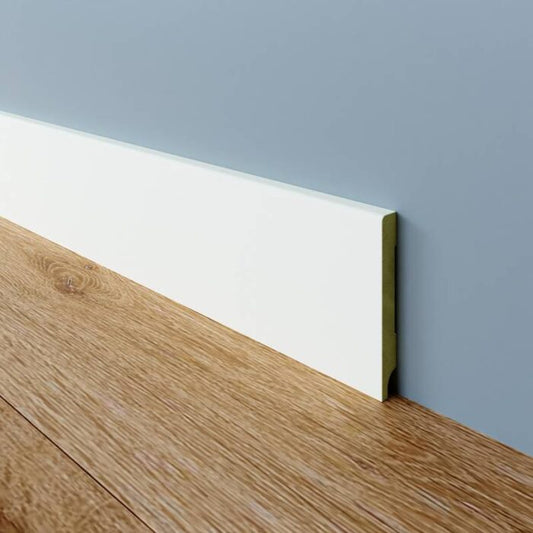 MDF Hoogplint Wit – 12 cm